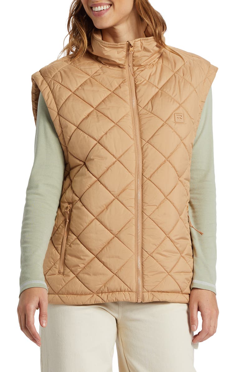 Billabong Transport Waterproof Quilted Puffer Vest, Main, color,