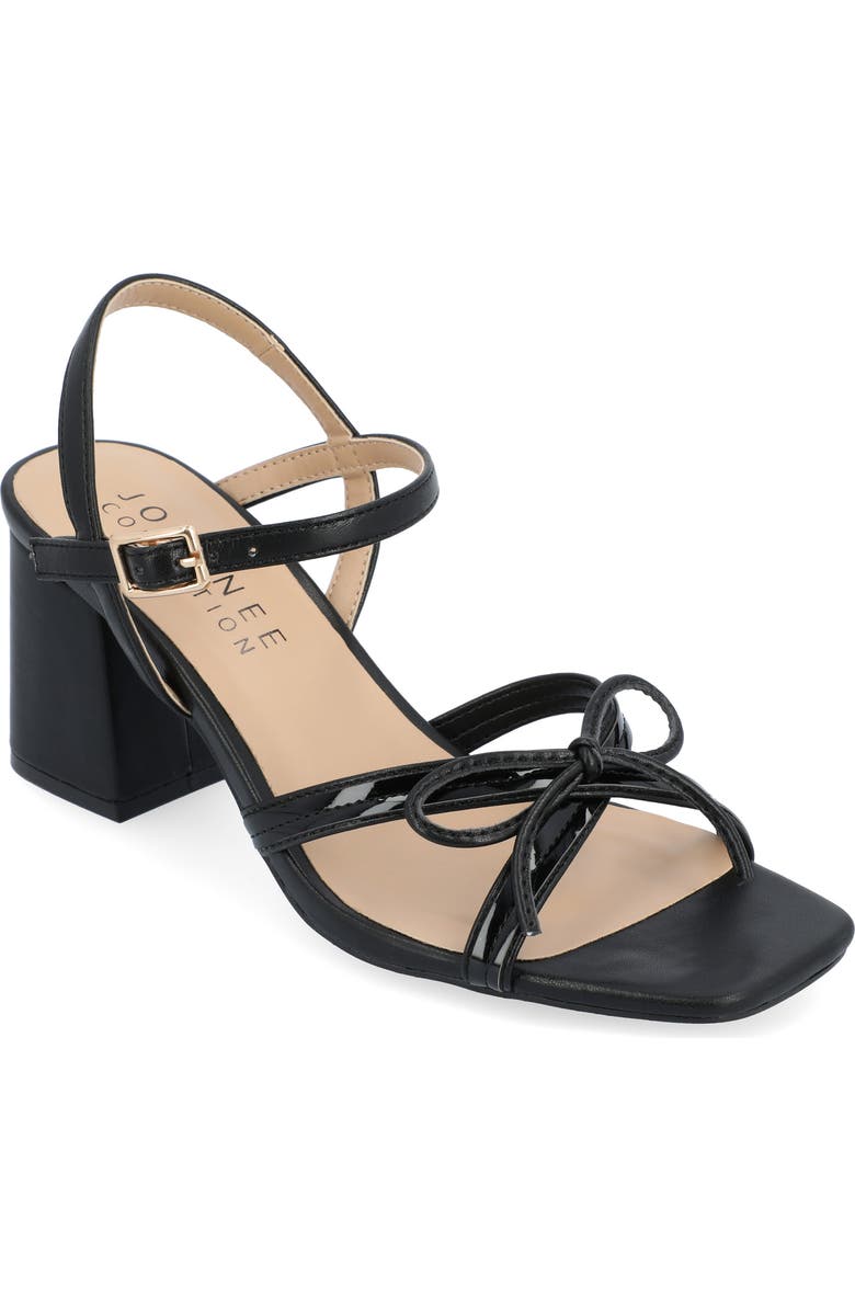 Journee Collection Issmia Block Heel Bow Sandal, Main, color,