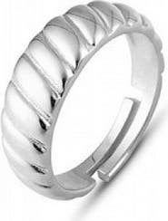 Spero London Croissant Ring In Sterling Silver Gold Vermeil