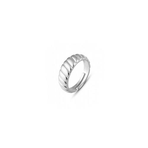 Spero London Croissant Ring In Sterling Silver Gold Vermeil In Metallic