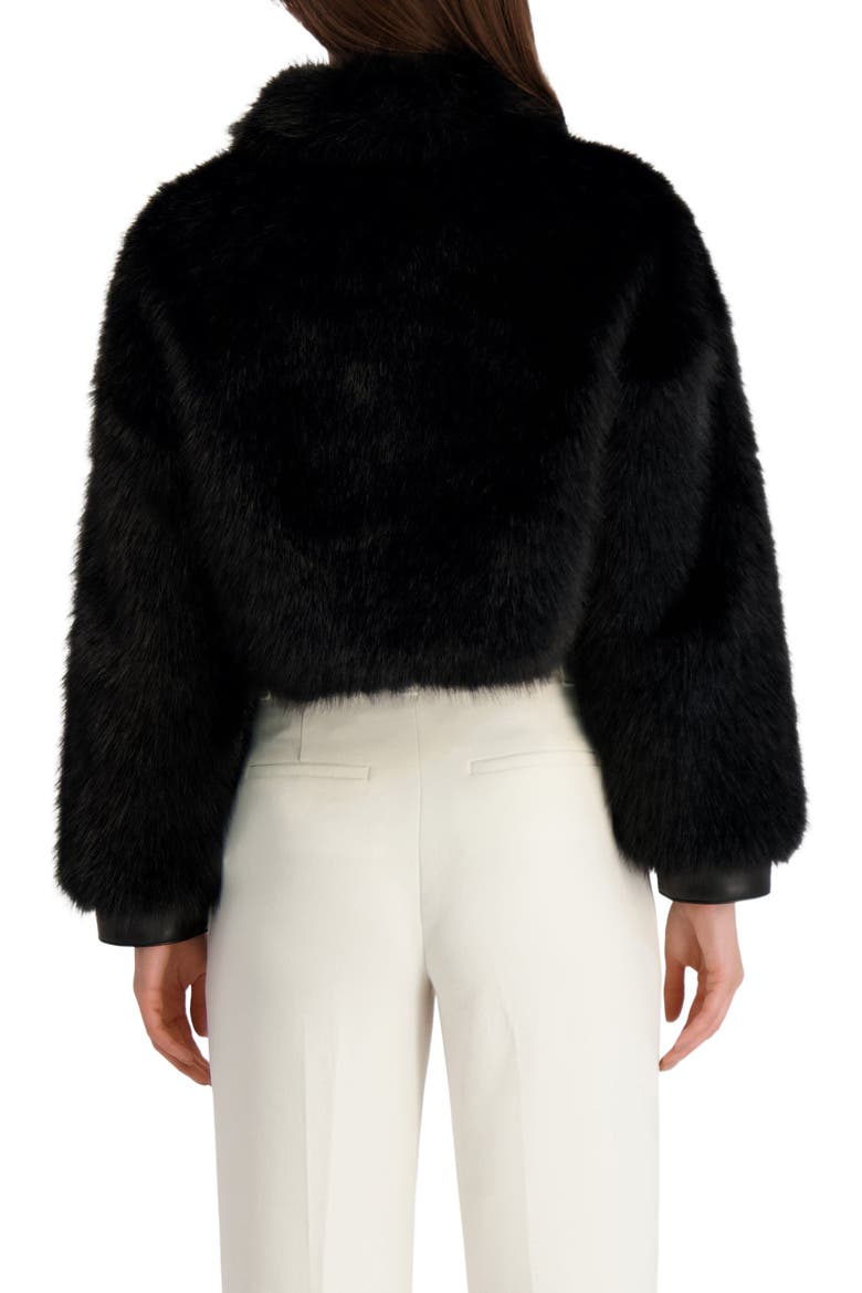 Fur-Free Fox (Faux Fur) Zip Bolero, Alternate, color, BLACK/BLACK