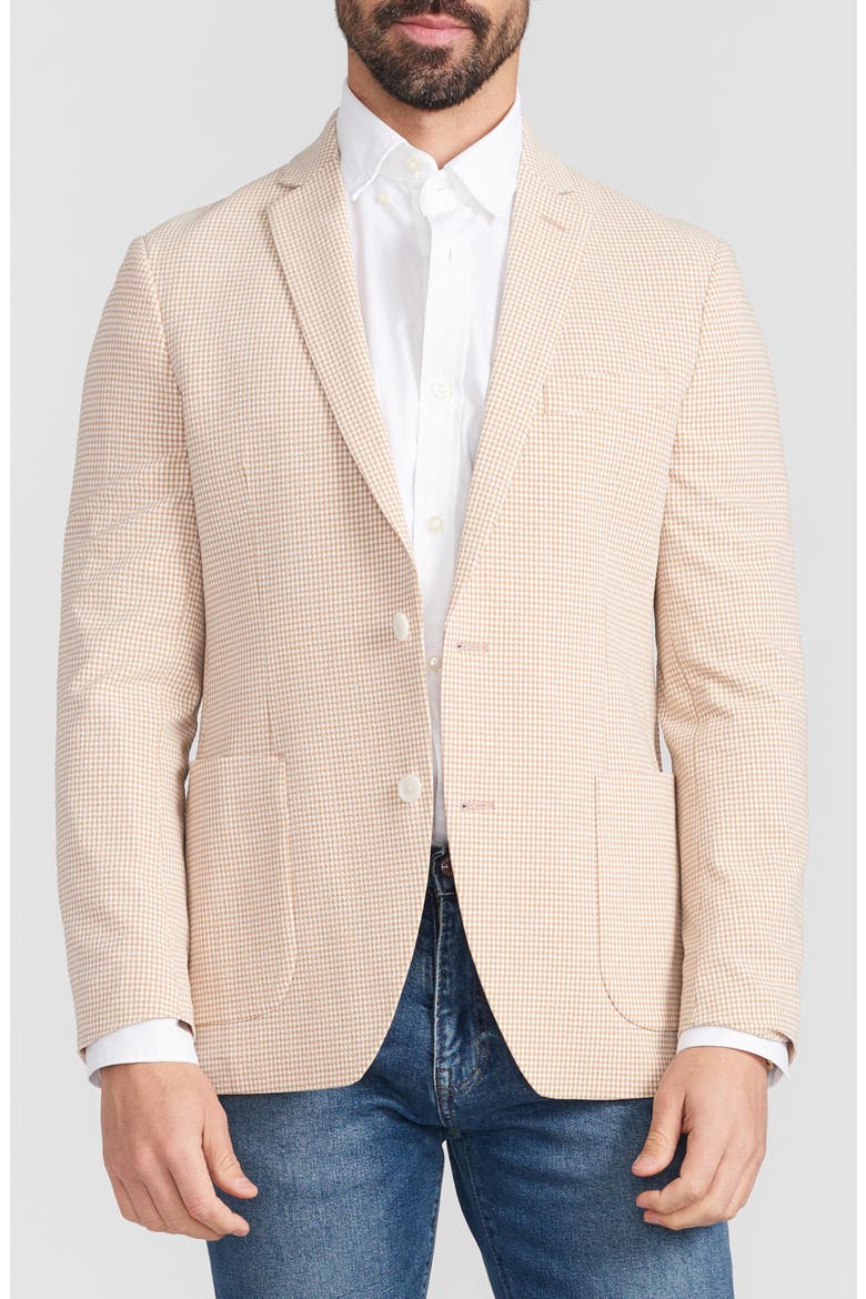 Check Seersucker Sport Coat, Main, color, TAN