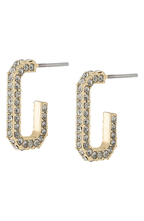 Allsaints Lori Pavé Huggie Hoop Earrings In Gold