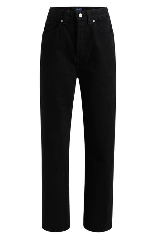 Khaite Corben High Waist Straight Leg Jeans In Black