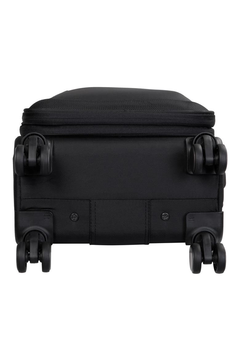 Teleported 21-Inch Expandable Spinner Suitcase, Alternate, color, BLACK