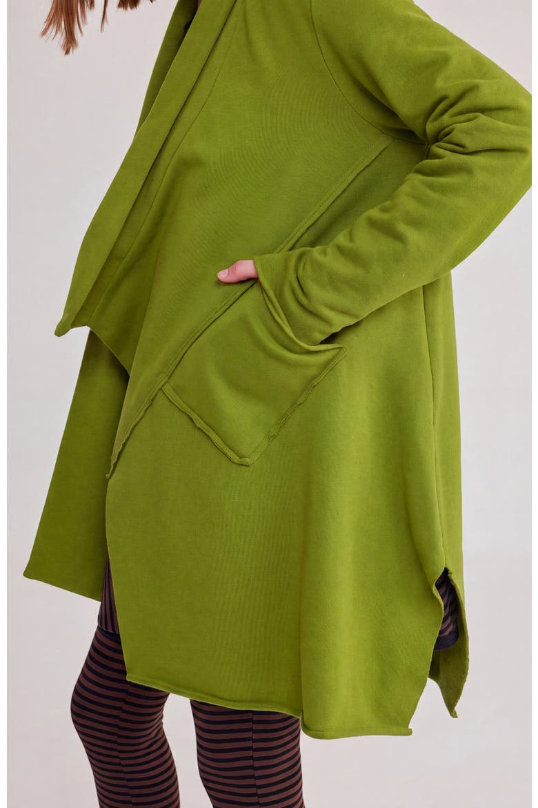 Valeria Fleece Cardigan, Alternate, color, Pistachio