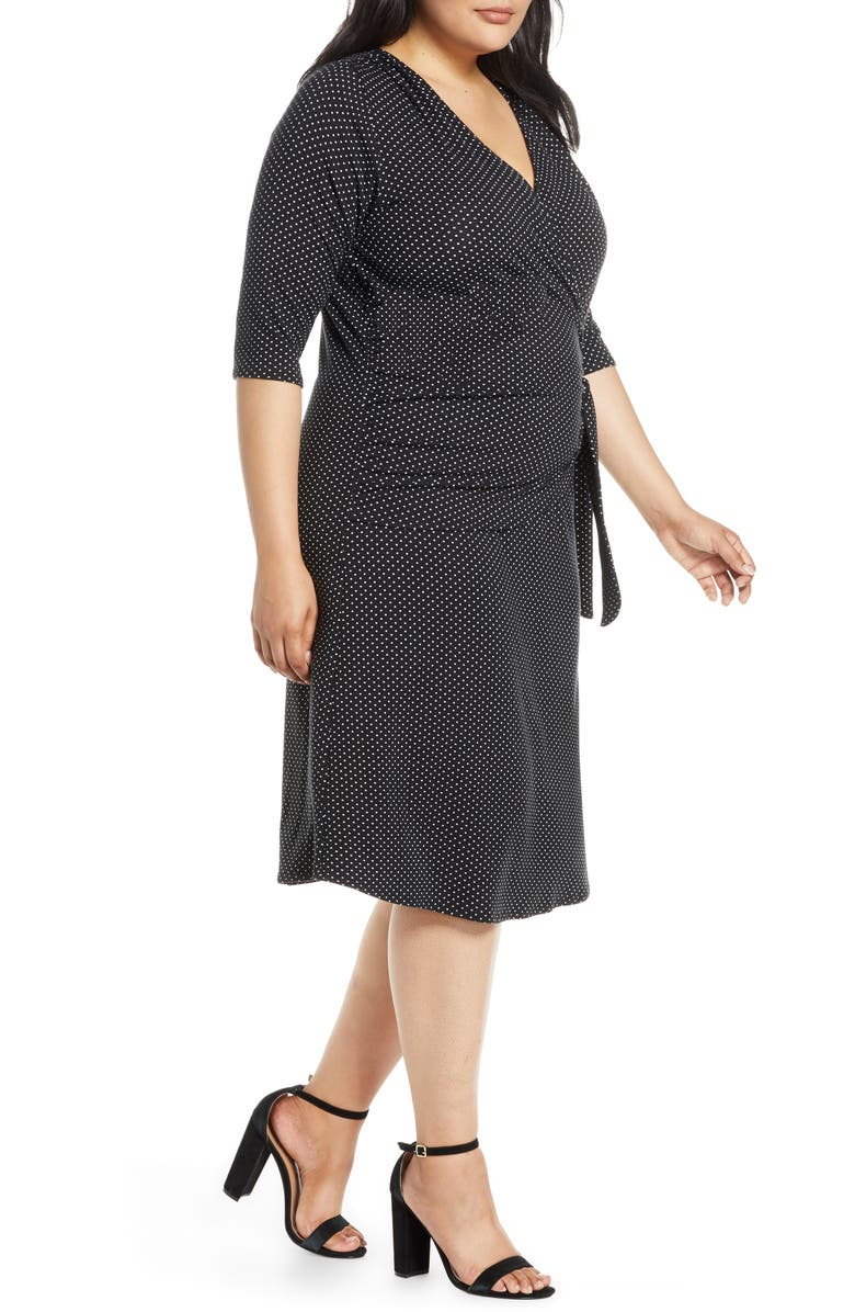 Loveappella Loveapella Midi Wrap Dress, Alternate, color,