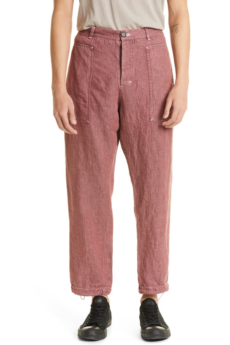 Gjoska Linen Pants, Main, color, RUST