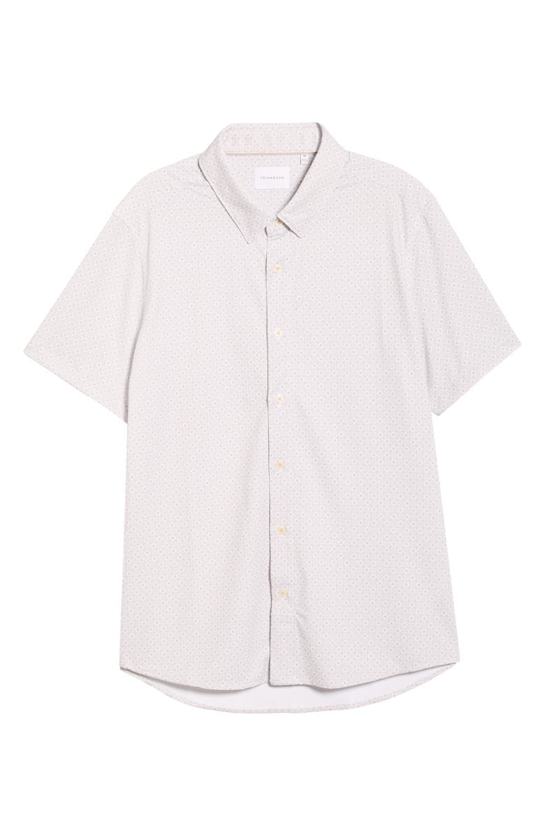 7 Diamonds Pryce Short Sleeve Stretch Button-Up Shirt, Alternate, color, Tan