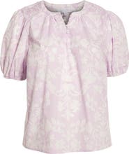 SUGARLIPS Emme Floral Print Smocked Top