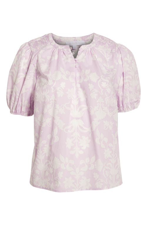 Sugarlips Emme Floral Print Smocked Top In Multi