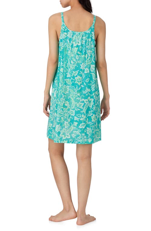 Ralph Lauren Lauren  Double Strap Nightgown In Blue