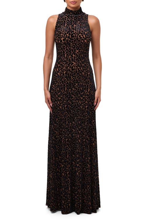 Naked Wardrobe Burnout Sleeveless Maxi Dress in Leopard Nude  product