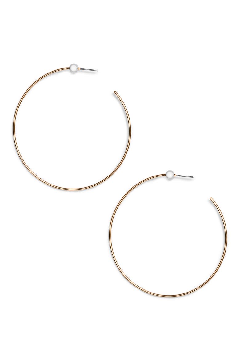 Icon Medium Hoop Earrings, Main, color, TWO TONE