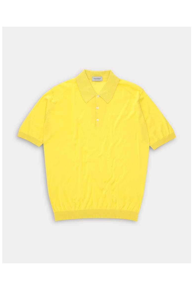 Isis Short Sleeve Knit Polo, Main, color, Yellow