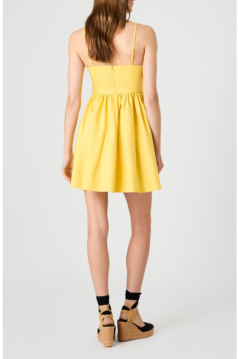 Lilah Stretch Ballerina Minidress, Alternate, color, DAISY YELLOW