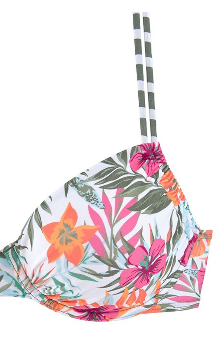 LASCANA Pattern Underwire Bikini Top Size 34B, Alternate, color, White Printed