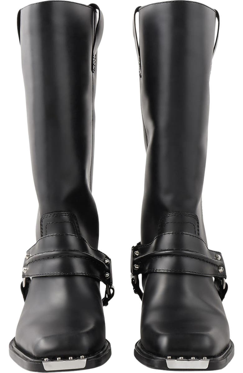SANDRO Leather biker boots, Alternate, color,