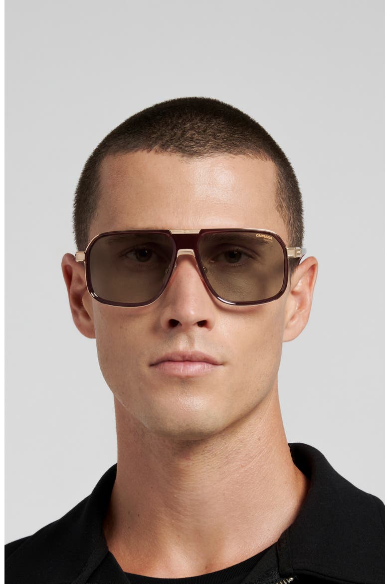 CA 1090/S/US 60mm Photochromic Navigator Sunglasses, Alternate, color, BROWN/ GRN FT AR