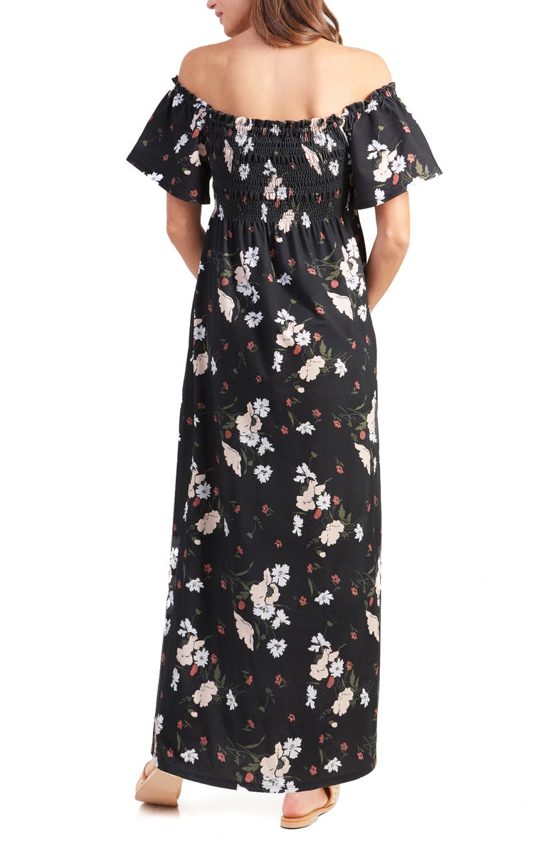 Ingrid & Isabel<sup>®</sup> Off the Shoulder Maternity Maxi Dress, Alternate, color, 