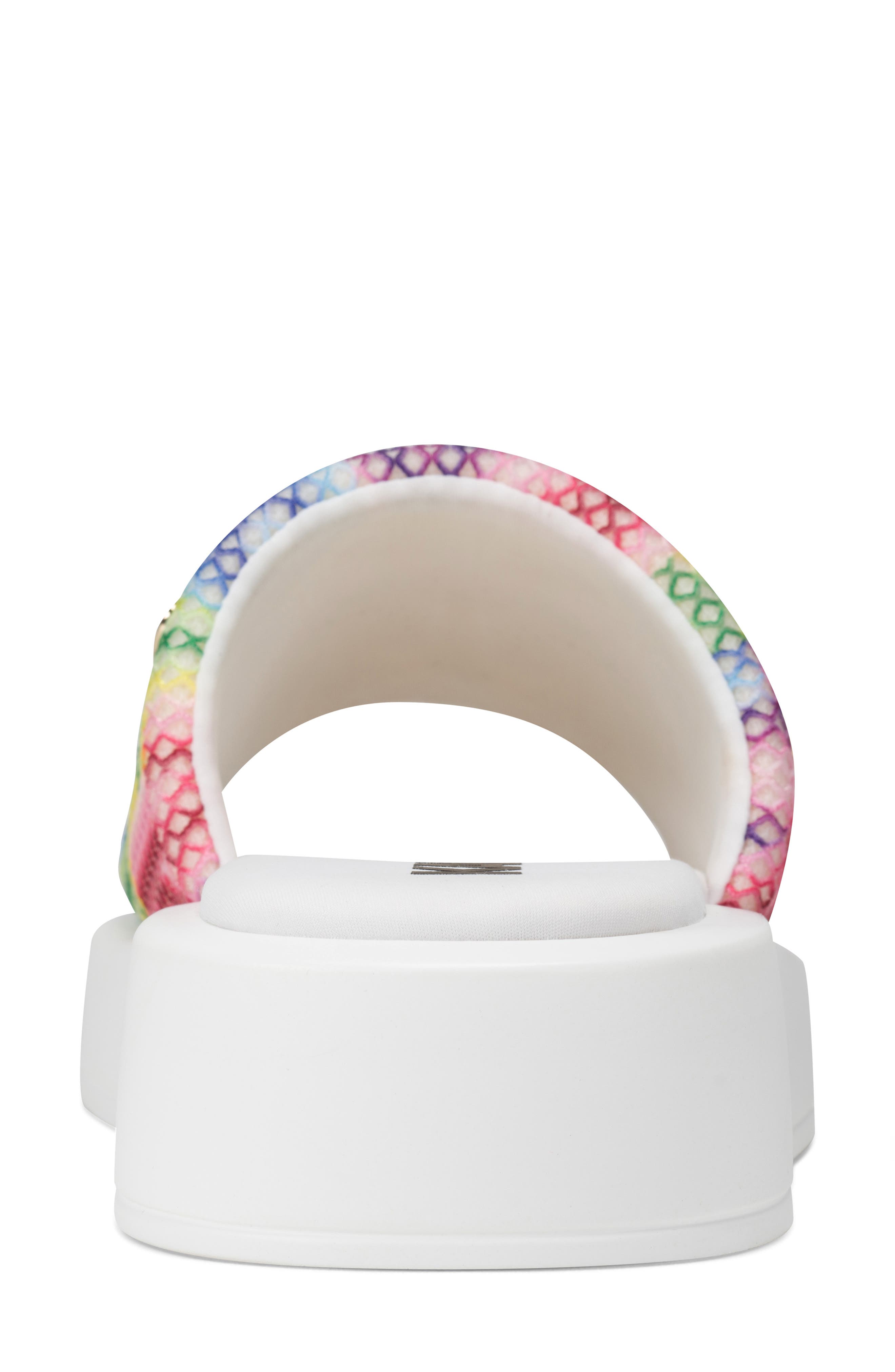 KARL LAGERFELD PARIS Opal Mesh Platform Slide Sandal, Alternate, color, Multi/ White