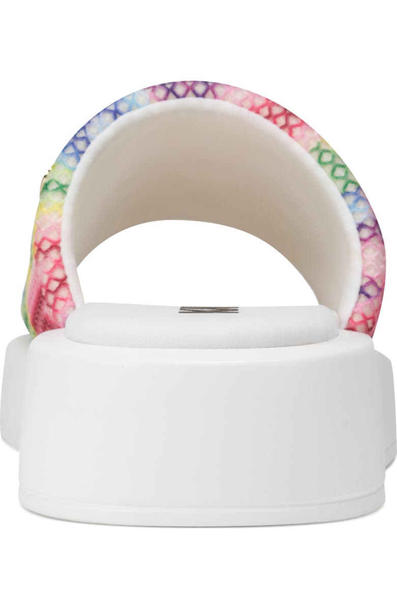 KARL LAGERFELD PARIS Opal Mesh Platform Slide Sandal, Alternate, color, Multi/ White