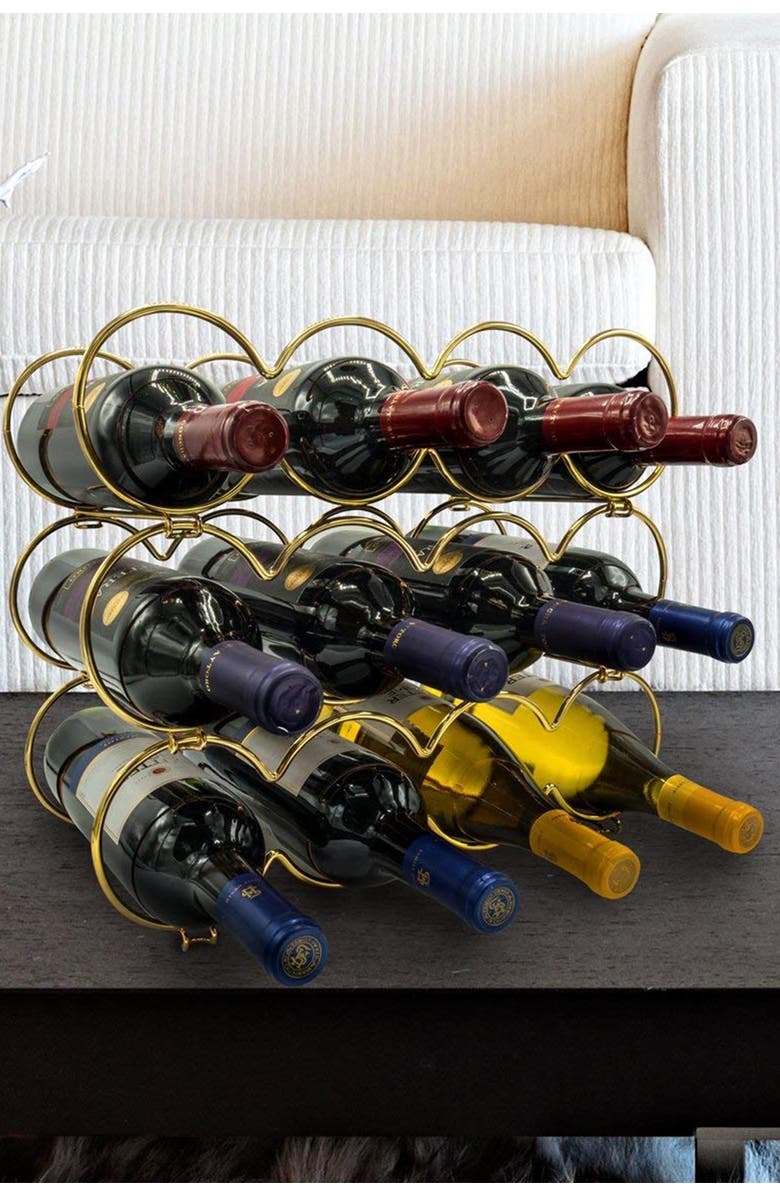 SORBUS Metal Detachable Round Wine 3-Tier Rack, Alternate, color,