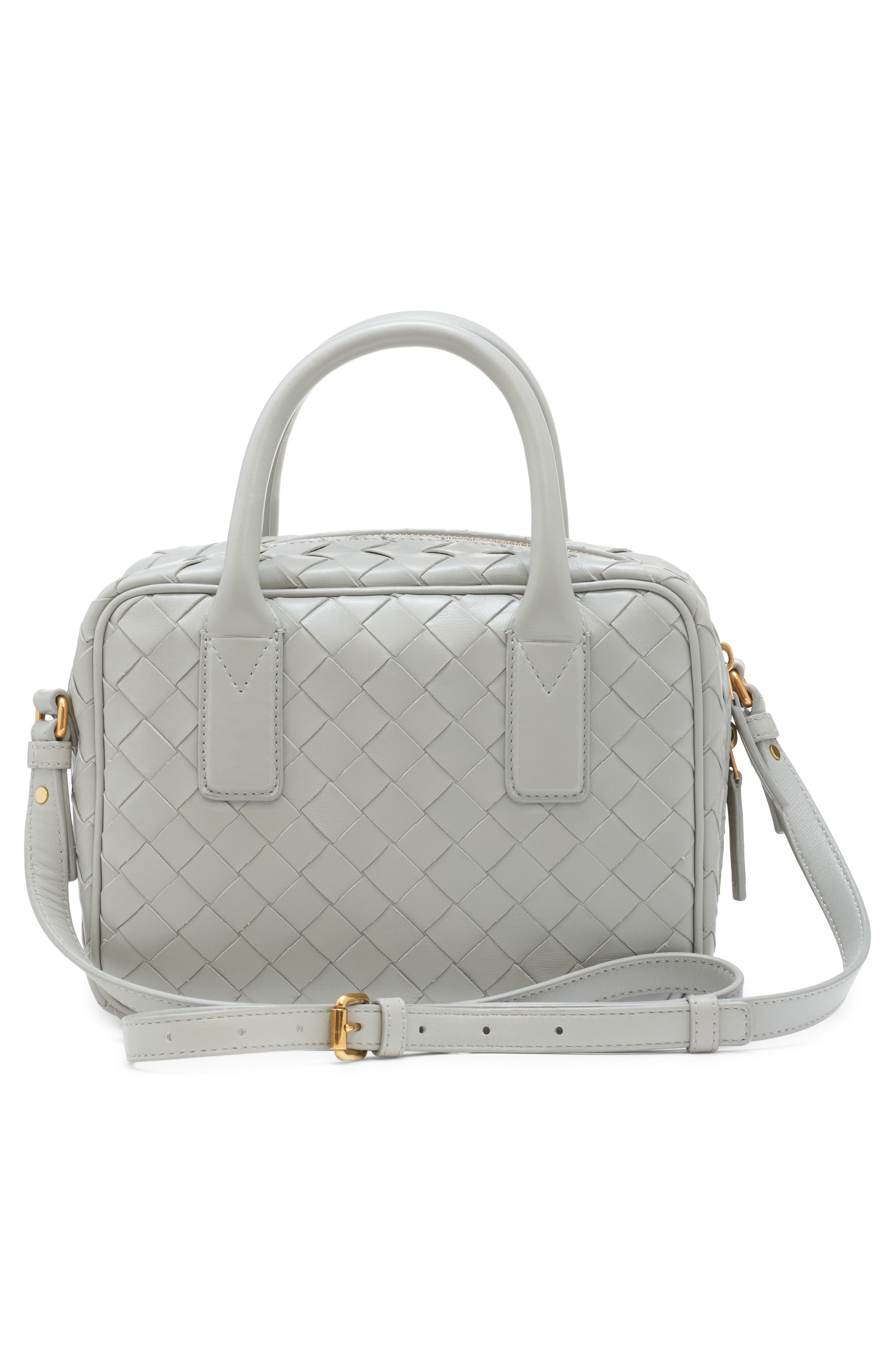 Bottega Veneta Mini Bauletto Intrecciato Lambskin Leather Handbag, Alternate, color, 