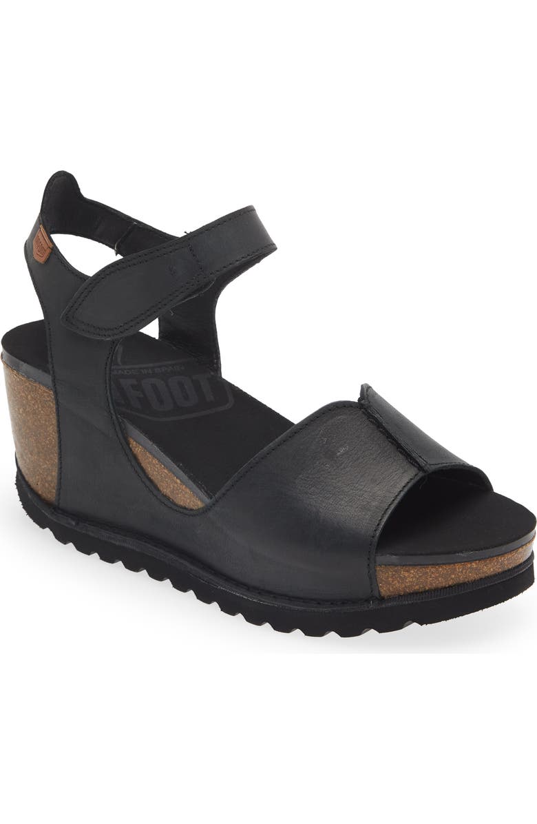 On Foot Samoa 310 Wedge Sandal, Main, color, Black