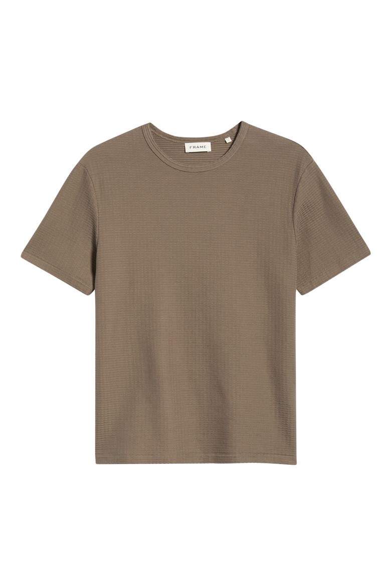 Textured Cotton Jacquard T-Shirt, Alternate, color, SOFT TAUPE