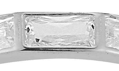 Chloe & Madison Chloe And Madison Cubic Zirconia Baguette Band Ring In Silver
