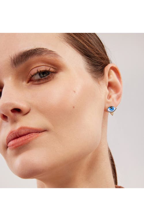 Lito Petit Blue Single Stud Earring In Blue