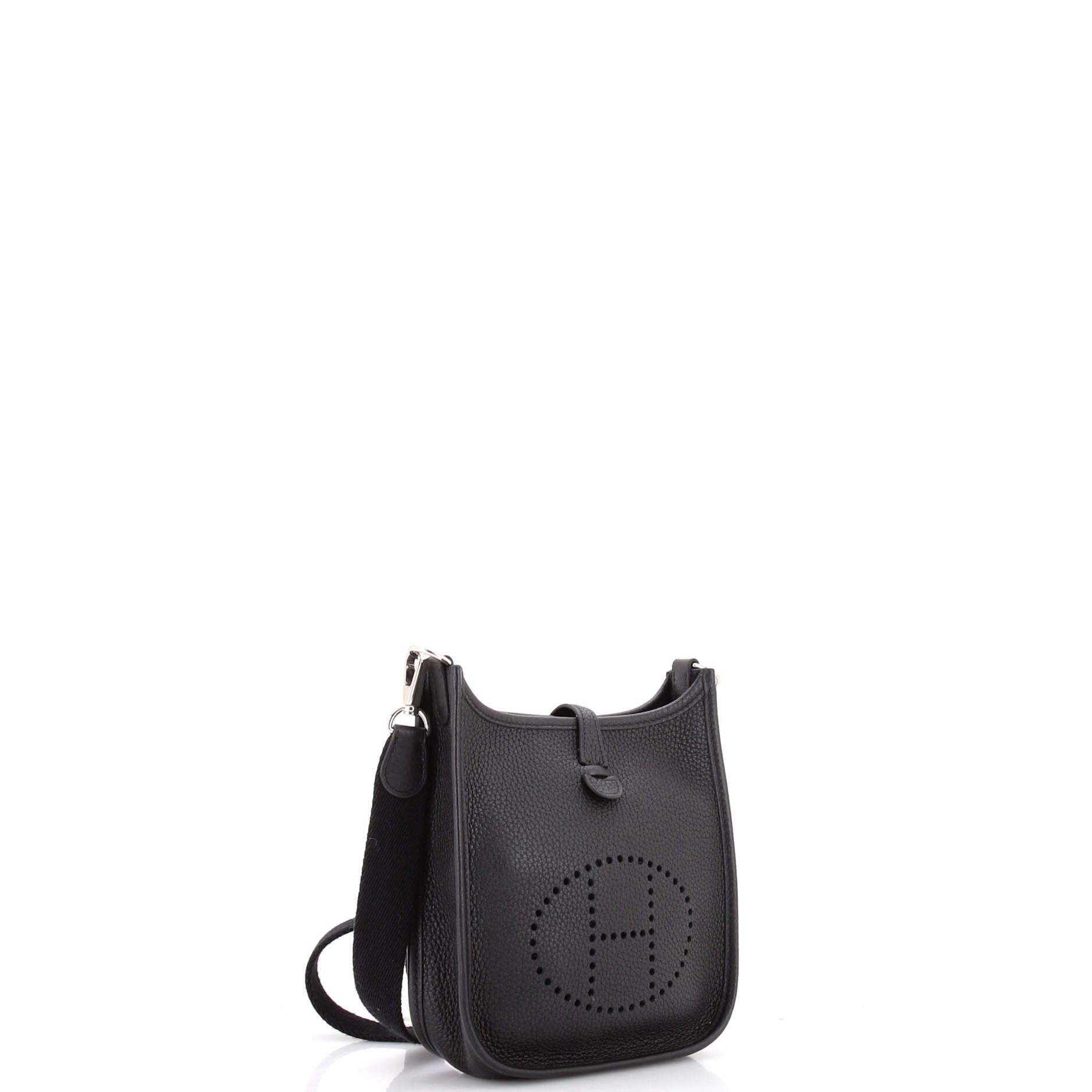 Pre-Owned Hermes Evelyne Bag Gen III Clemence TPM, Alternate, color, Noir
