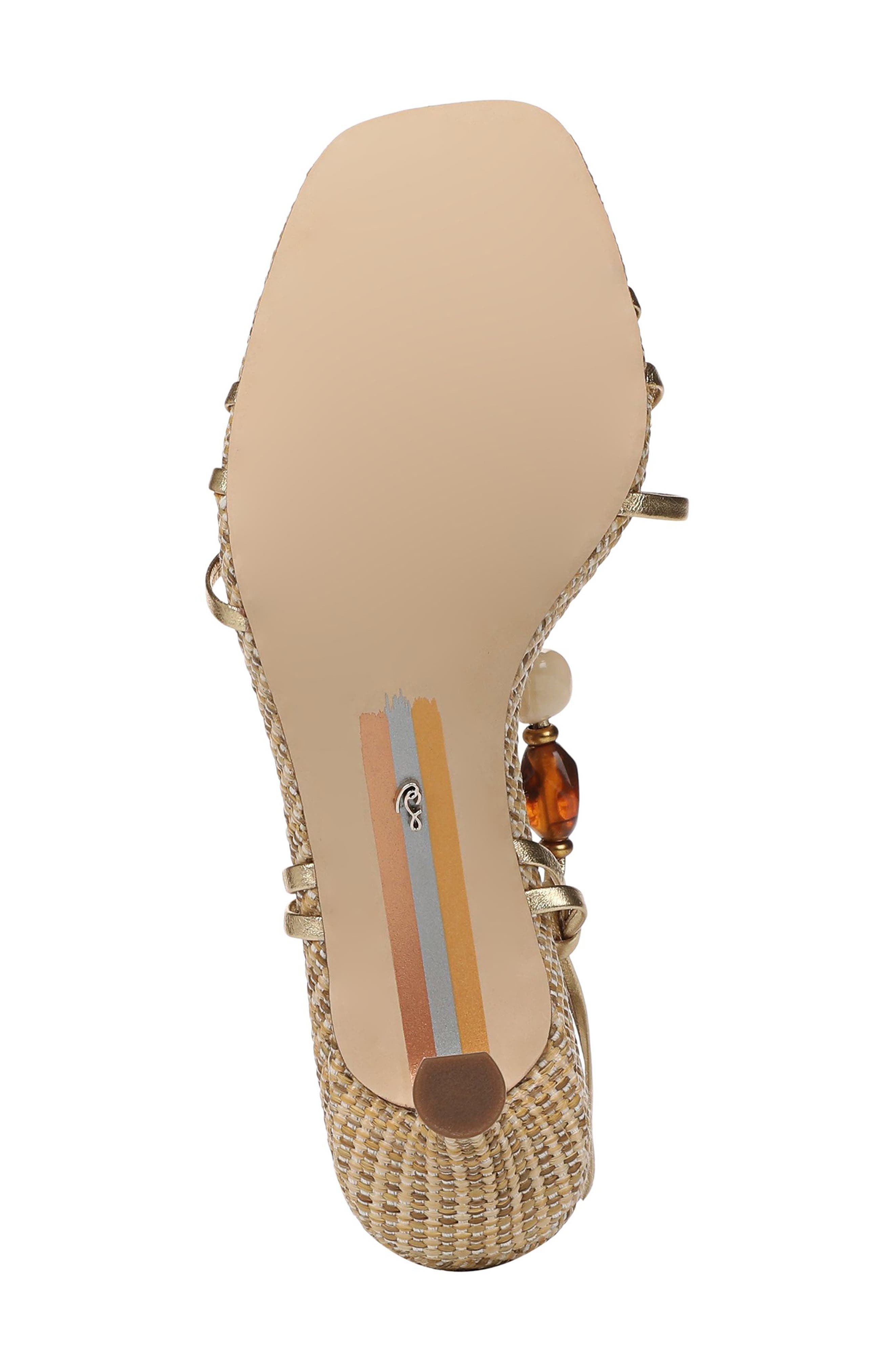 Paloma Ankle Wrap Sandal, Alternate, color, AMBER GOLD