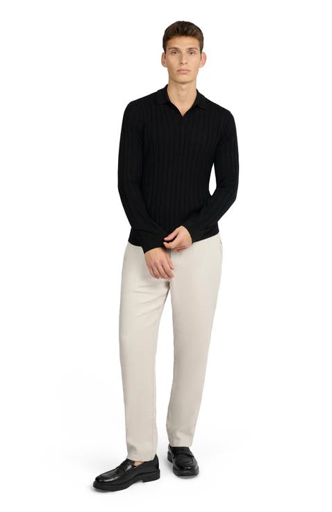 Extra Fine Merino Wool Johnny Collar Polo