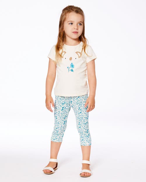 Deux Par Deux Baby Girl's Organic Cotton Tee Cream And Koala In Cream And Koala
