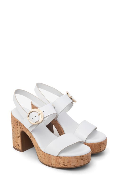 Nerogiardini Slingback Platform Sandal In White