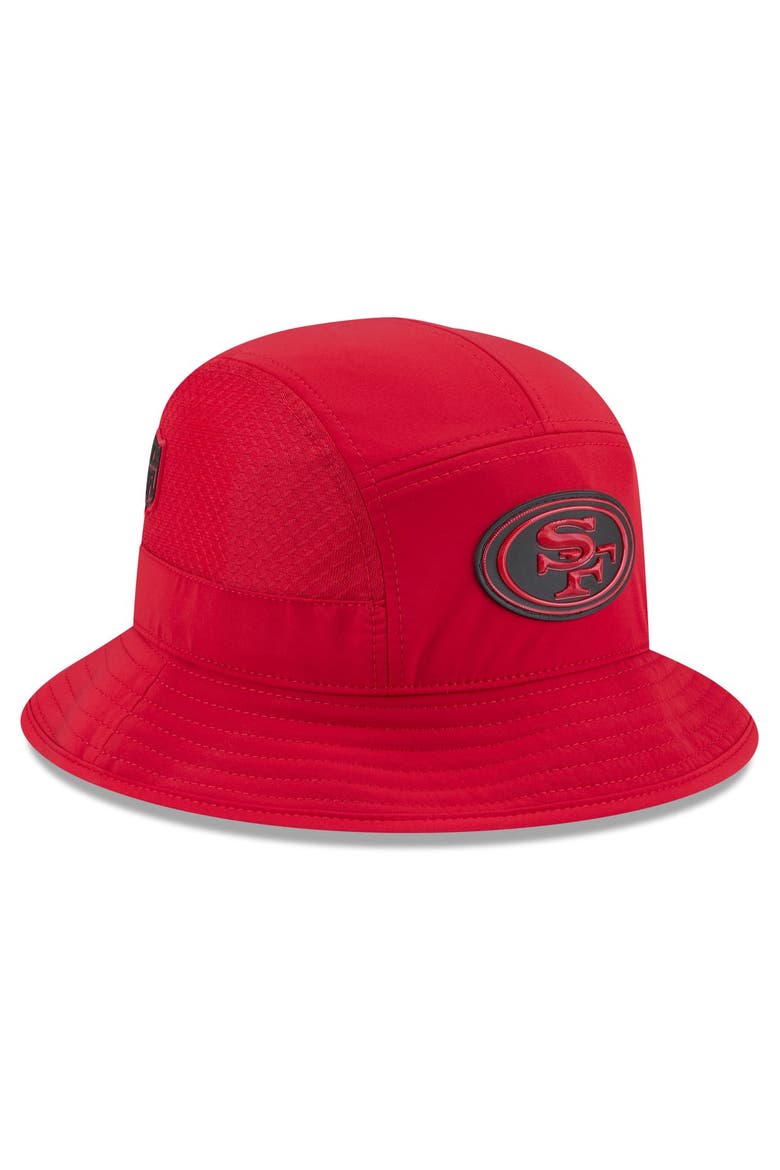 Men's New Era Scarlet San Francisco 49ers 2026 Sideline Bucket Hat, Alternate, color, Scarlet