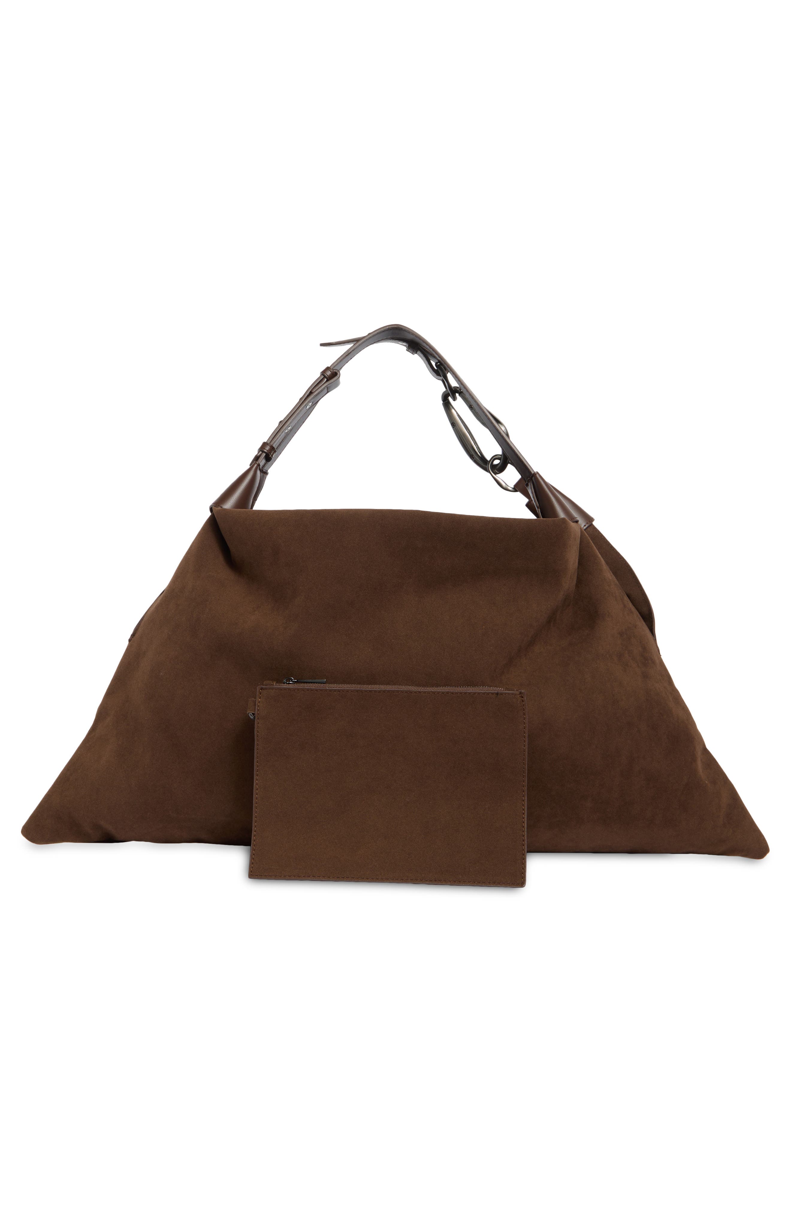 BCBG Hardware Ring Hobo Bag, Alternate, color, Chocolate