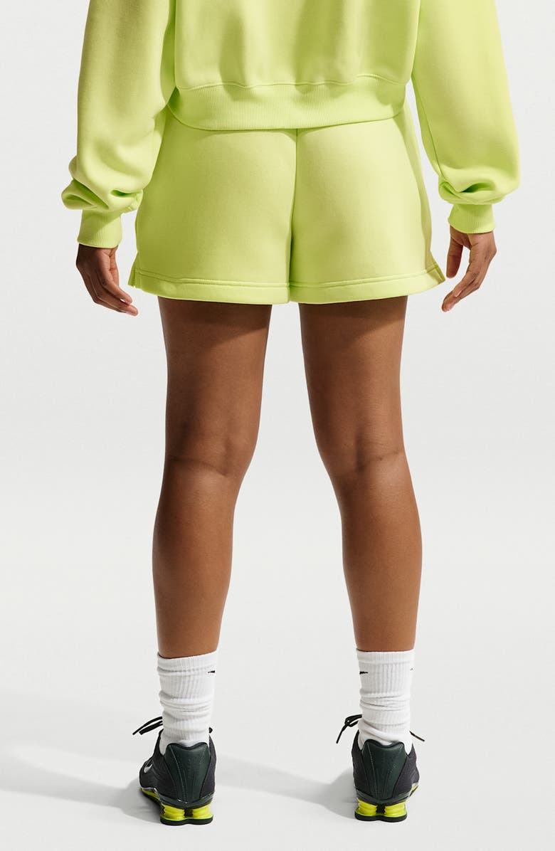 Nike Sportswear Phoenix Fleece Mid-Rise 4-Inch Shorts, Alternate, color, 736 Light Lemon Twist/Sail