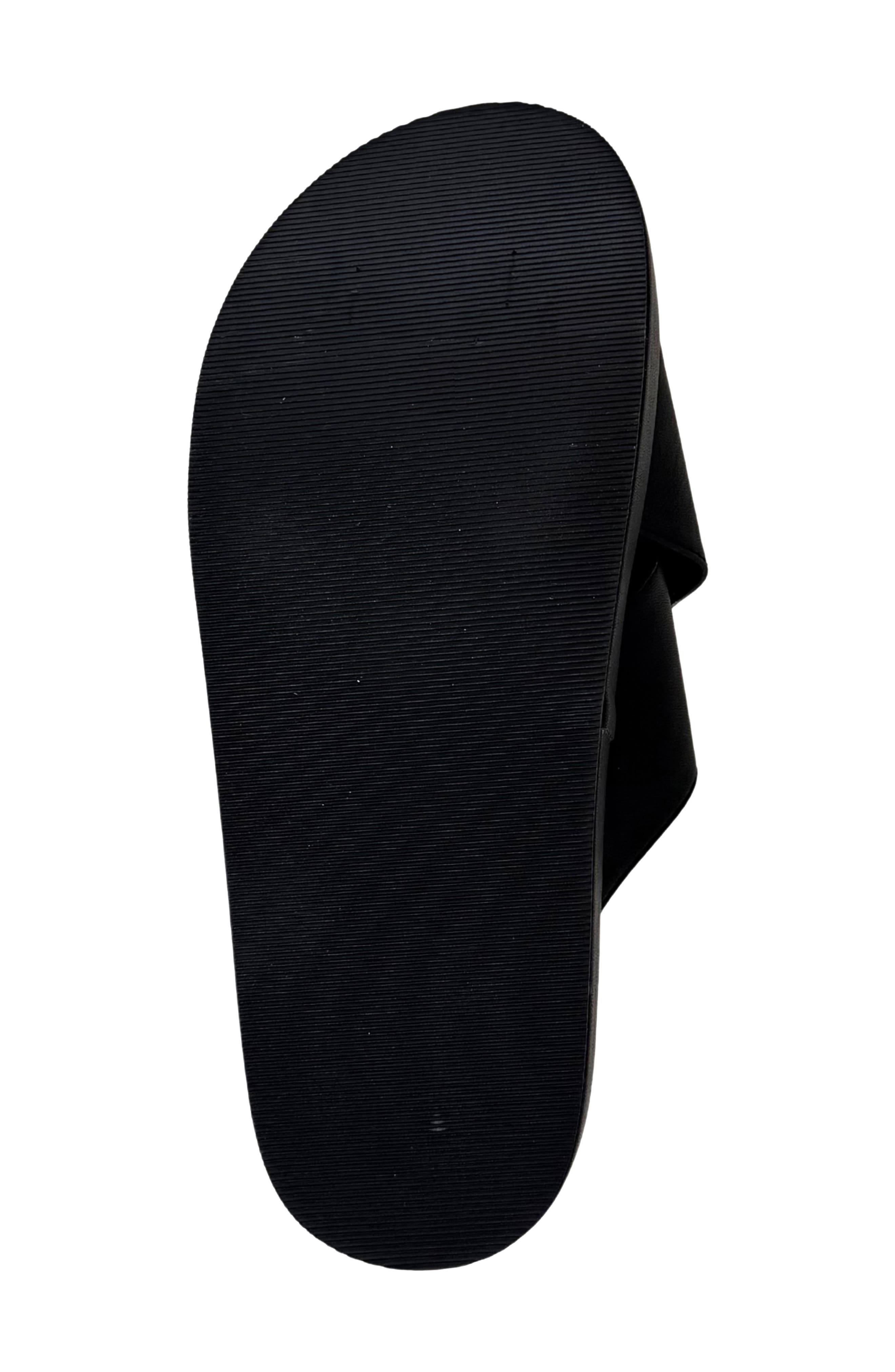 SHUSHOP Katie Platform Slide Sandal, Alternate, color, Black