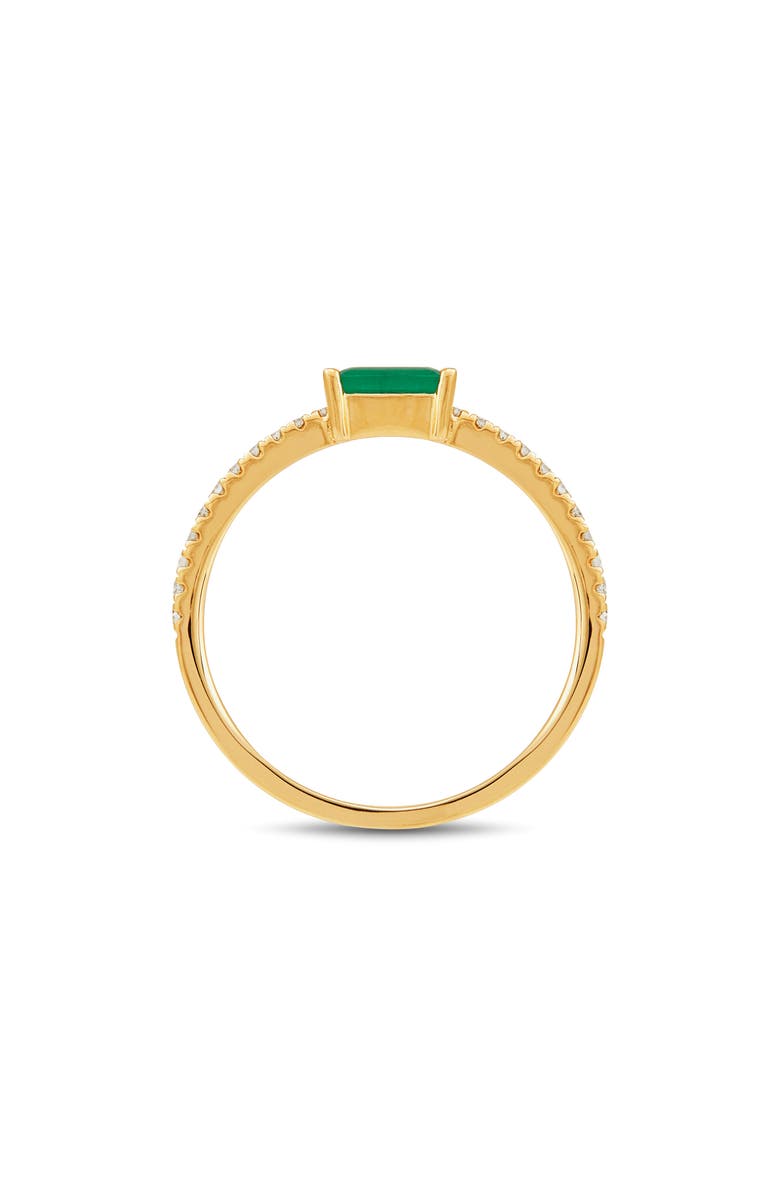 Frankie & Zoe Emerald & Diamond Ring, Alternate, color, Yellow Gold