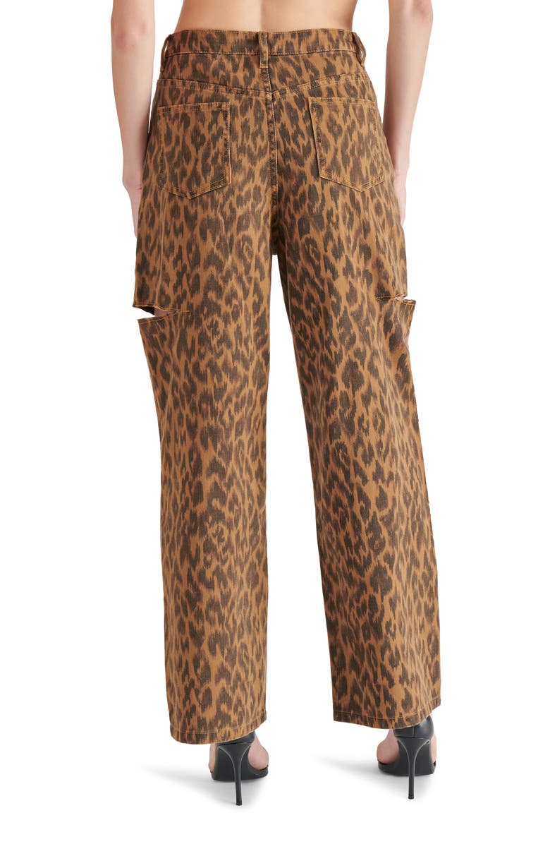 Steve Madden Maise Leopard Print Wide Leg Jeans, Alternate, color, Leopard
