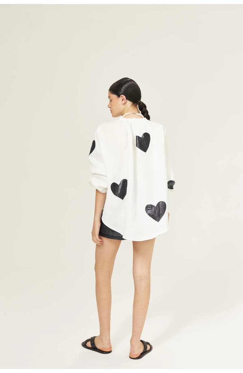 LANHTROPY Cupid Linen Shirt, Alternate, color, Off-White