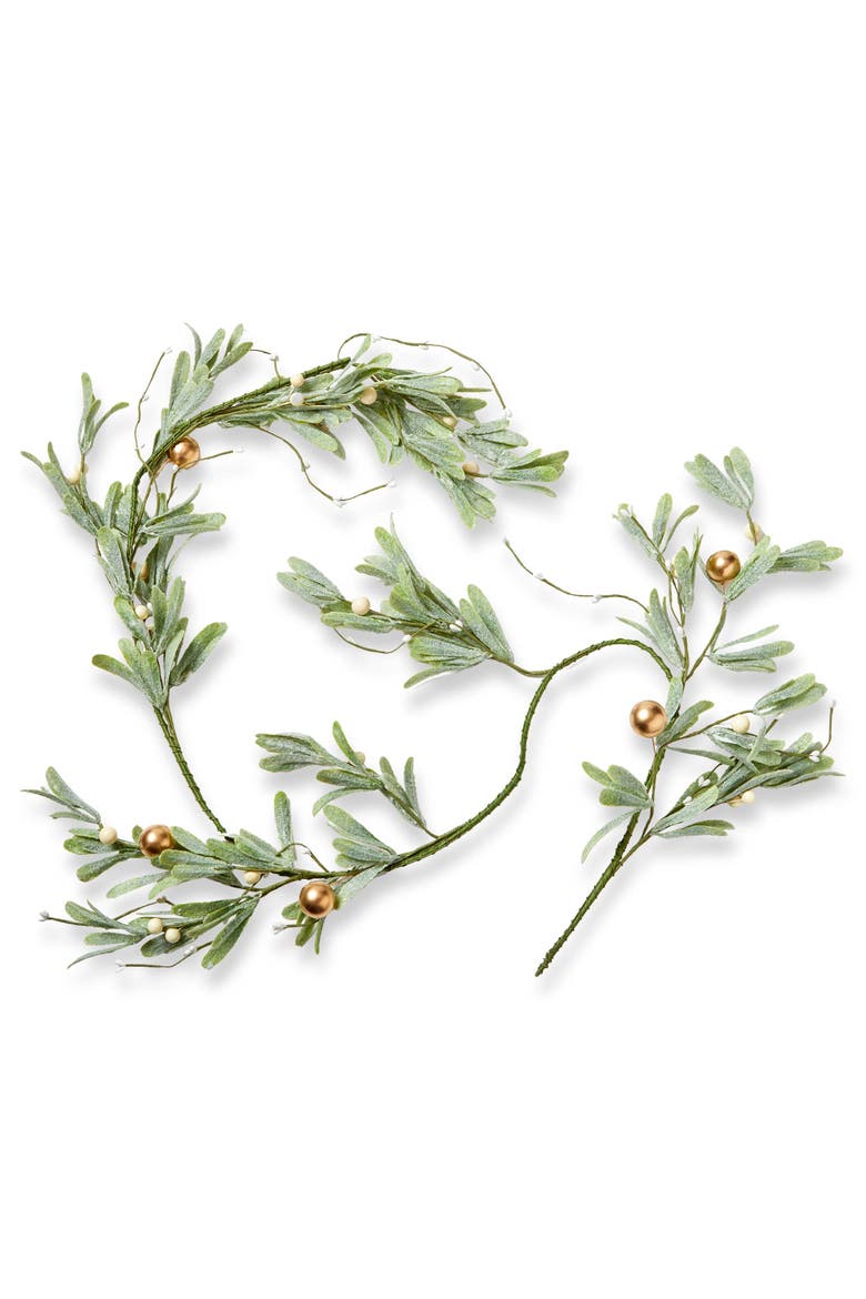 Mistletoe Garland Artificial Holiday Decor for Christmas Green, Main, color, Green