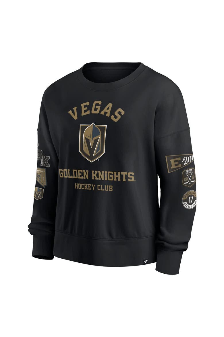 Women's Fanatics Black Vegas Golden Knights Go Team Pullover Sweatshirt, Alternate, color, Black