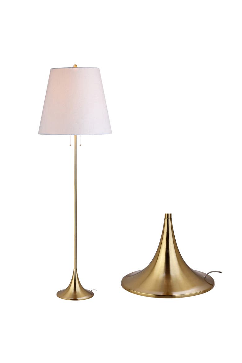 Amelia 63" Metal LED Floor Lamp, Brass, Main, color, Brass Gold