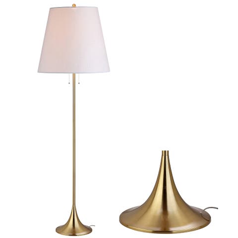 Amelia 63" Metal LED Floor Lamp, Brass