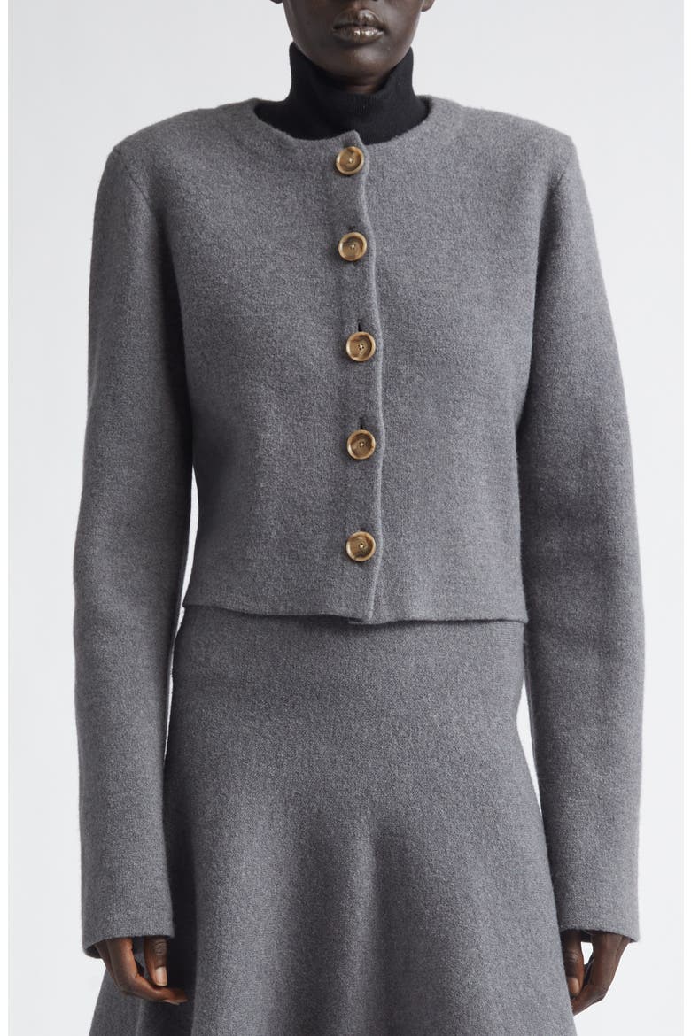 The Ryder Virgin Wool Crop Jacket, Alternate, color, HEATHER GREY
