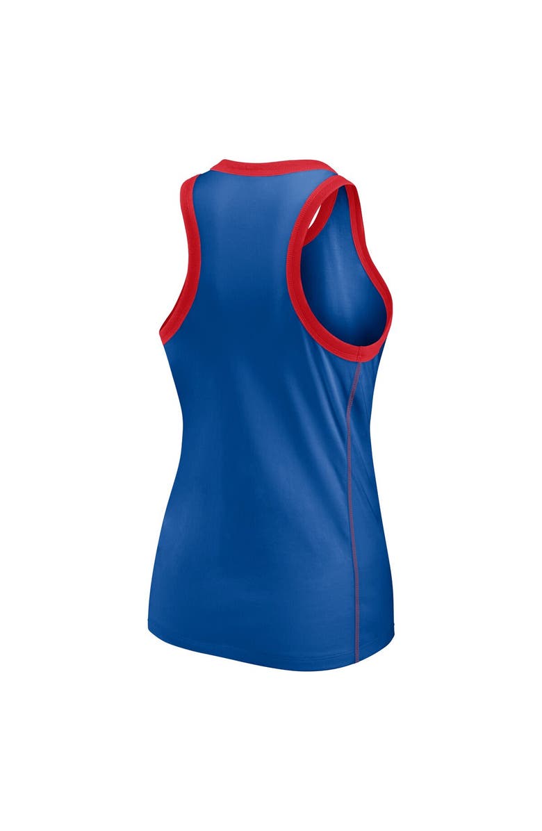 FANATICS Women's Fanatics Branded Royal Chicago Cubs Tailsweep Fashion Racerback Rhinestone Tank Top, Alternate, color, 